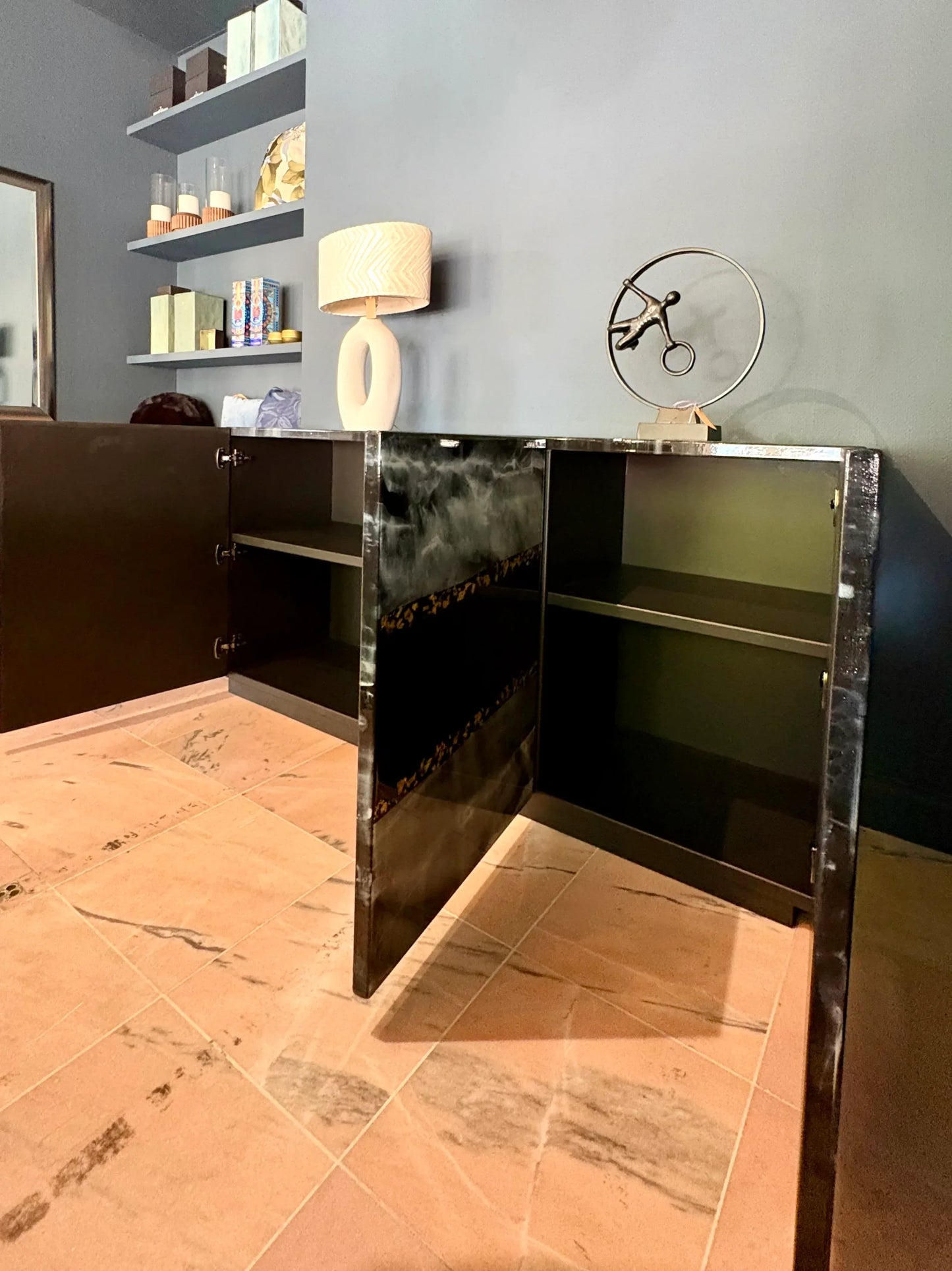 Beach Art Resin Sideboard (Custom Handmade) - Leonardo Gravina