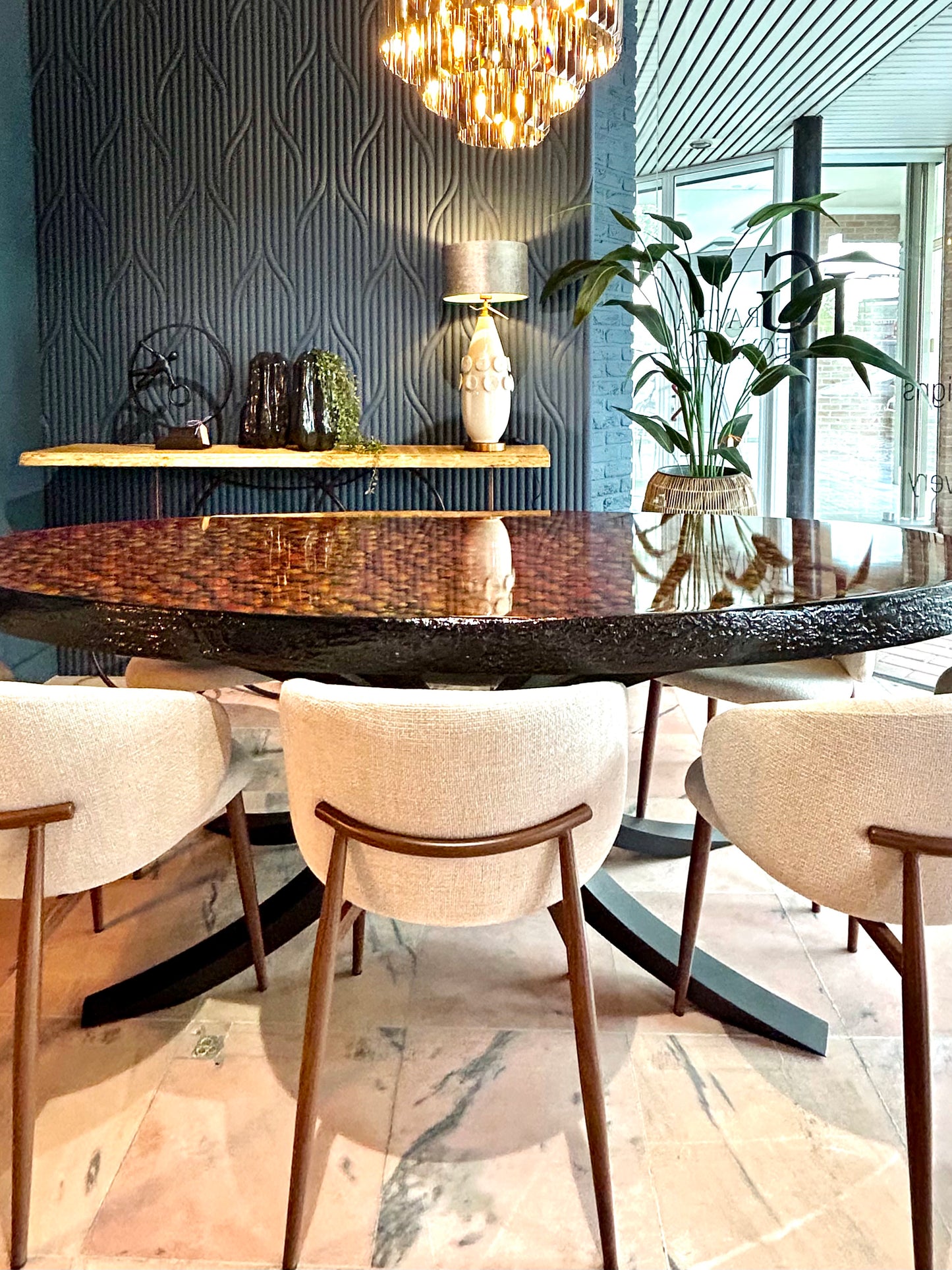 The Magma Flow | Hand-Sculpted 3D Organic Art Table | Bespoke 1-of-1 Edition