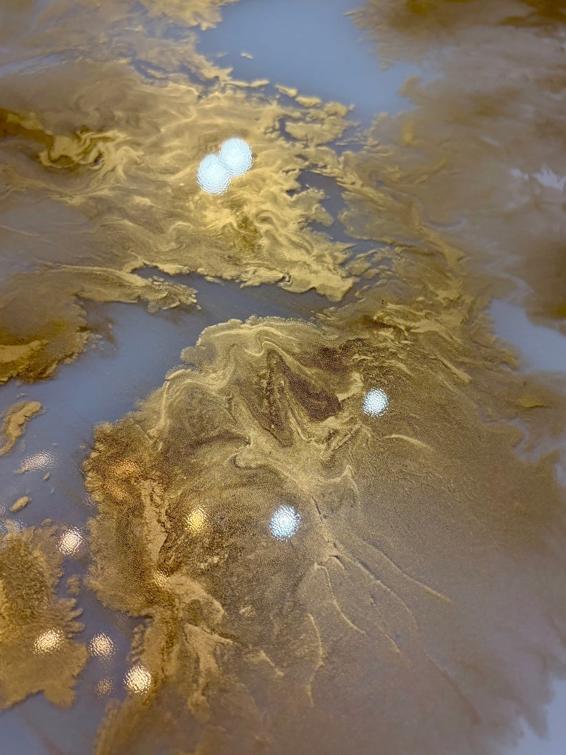 Gold Marble Epoxy Resign Cloud Design