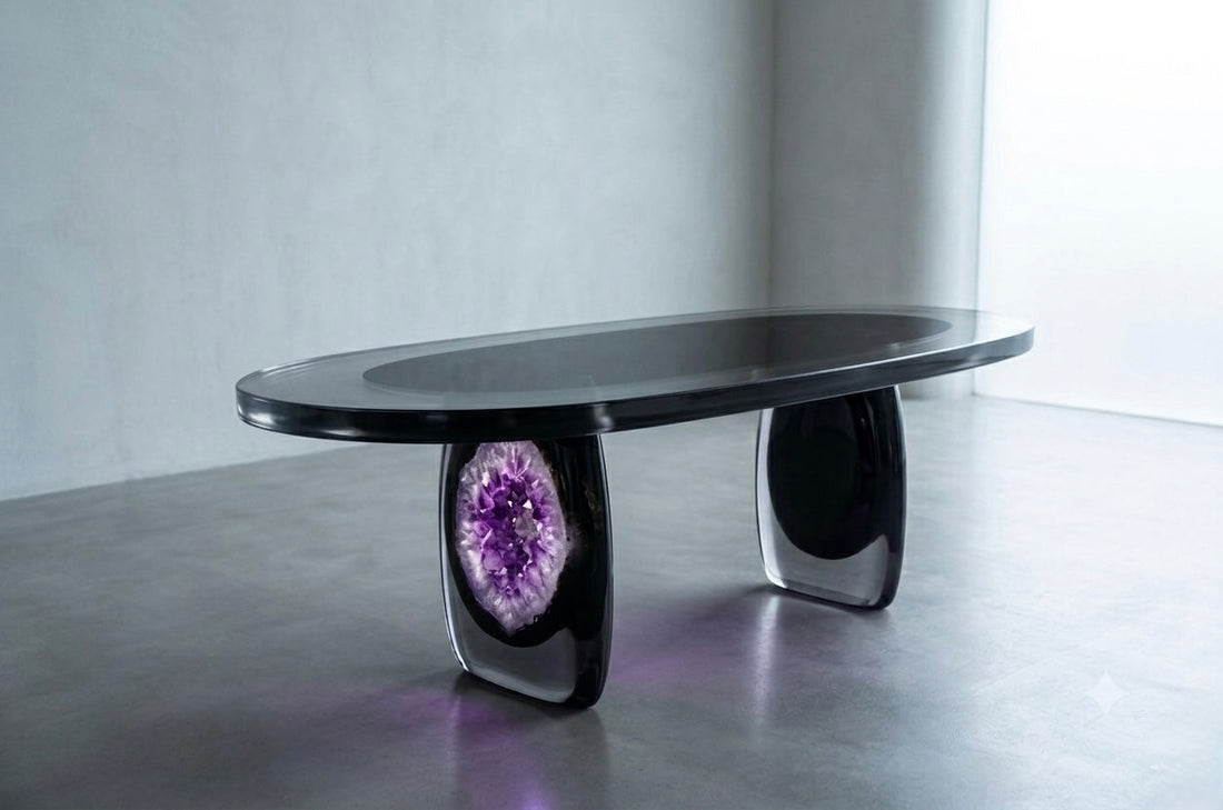 Bespoke sculptural dining table, crafted by Leonardo Gravina 