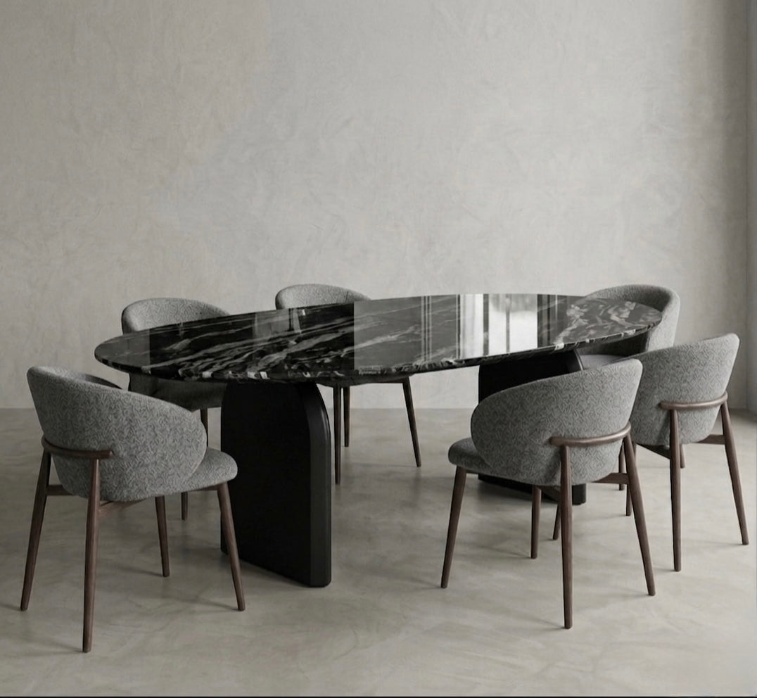 Custom made oval dining table 