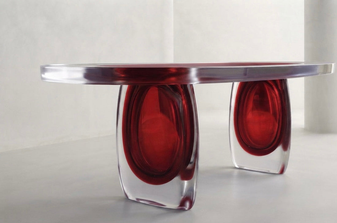 Sculptural art dining table. Handcrafted by Leonardo Gravina 