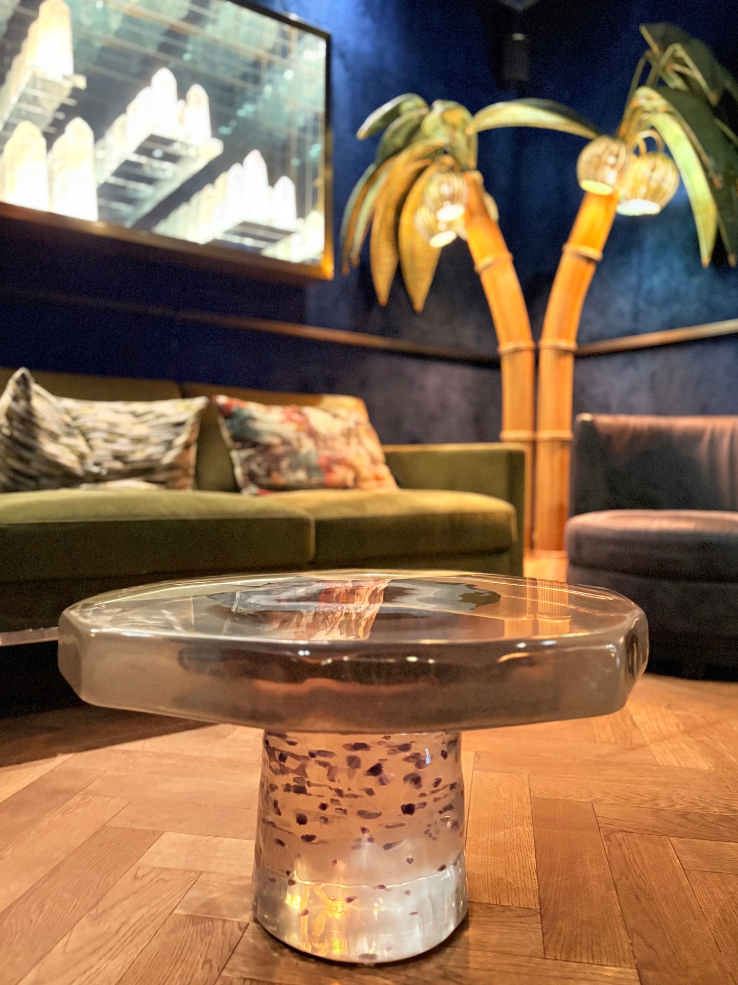 Table en améthyste personnalisée | Sculpture en géode d'agate | Œuvre d'art 3D | Leonardo Gravina