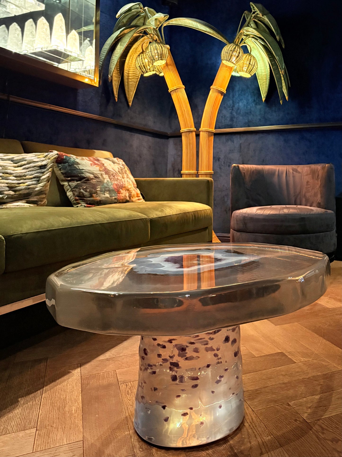 Table en améthyste personnalisée | Sculpture en géode d'agate | Œuvre d'art 3D | Leonardo Gravina