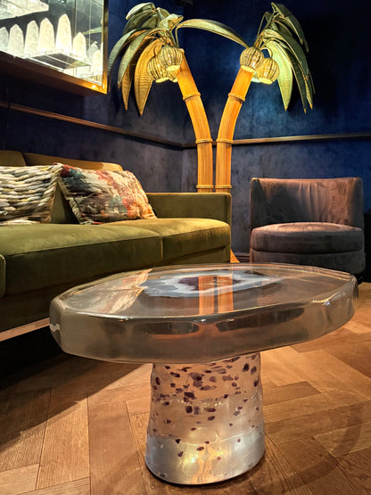 Table en améthyste personnalisée | Sculpture en géode d'agate | Œuvre d'art 3D | Leonardo Gravina