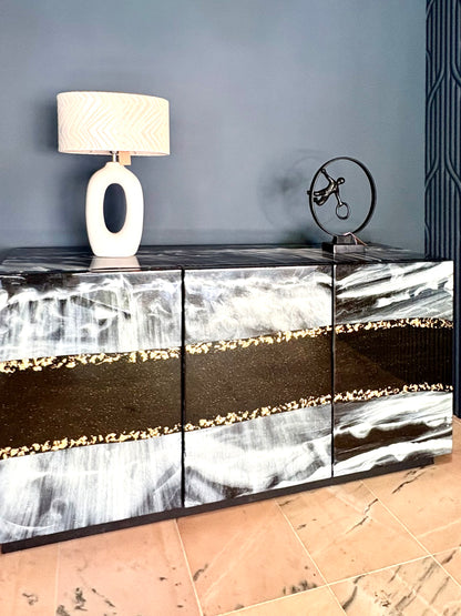 Beach Art Resin Sideboard (Custom Handmade)