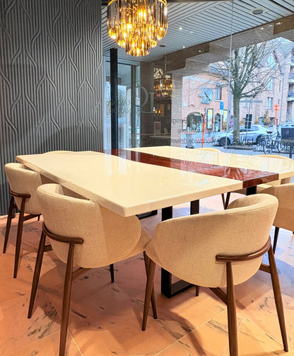 Custom Made Square Dining Table - River Wood Design - Leonardo Gravina 