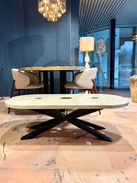 Amethyst Epoxy Resin Art Coffee table - Handcrafted by Leonardo Gravina 