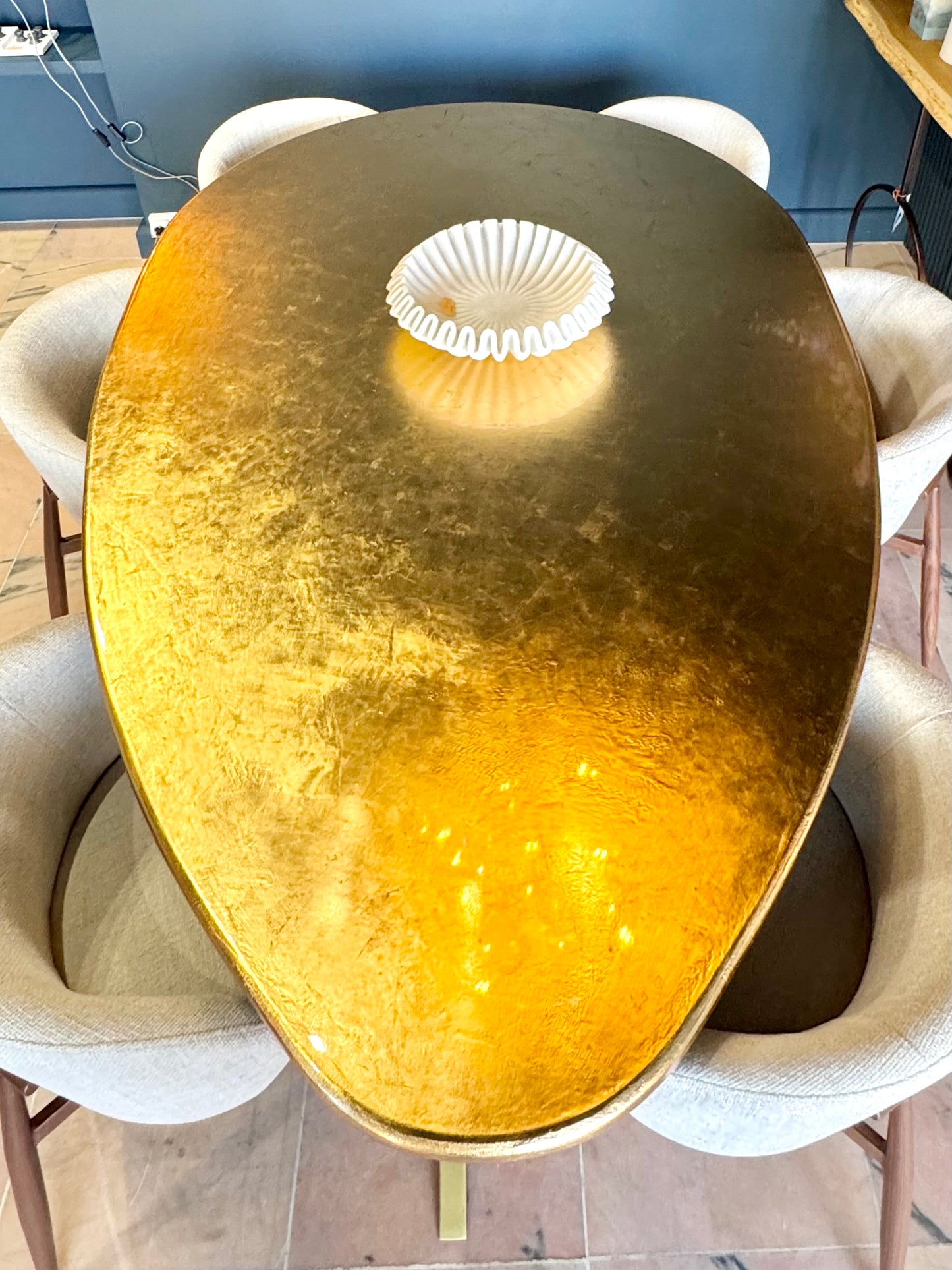 Feuilles d'or 24 carats pour table | Forme organique