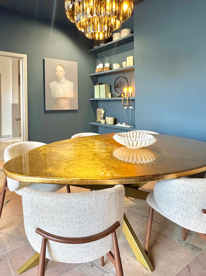 Feuilles d'or 24 carats pour table | Forme organique