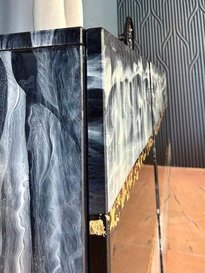 Beach Art Resin Sideboard (Custom Handmade)