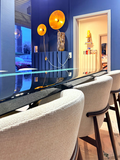 Gemstone Epoxy River Dining Table | Custom Made