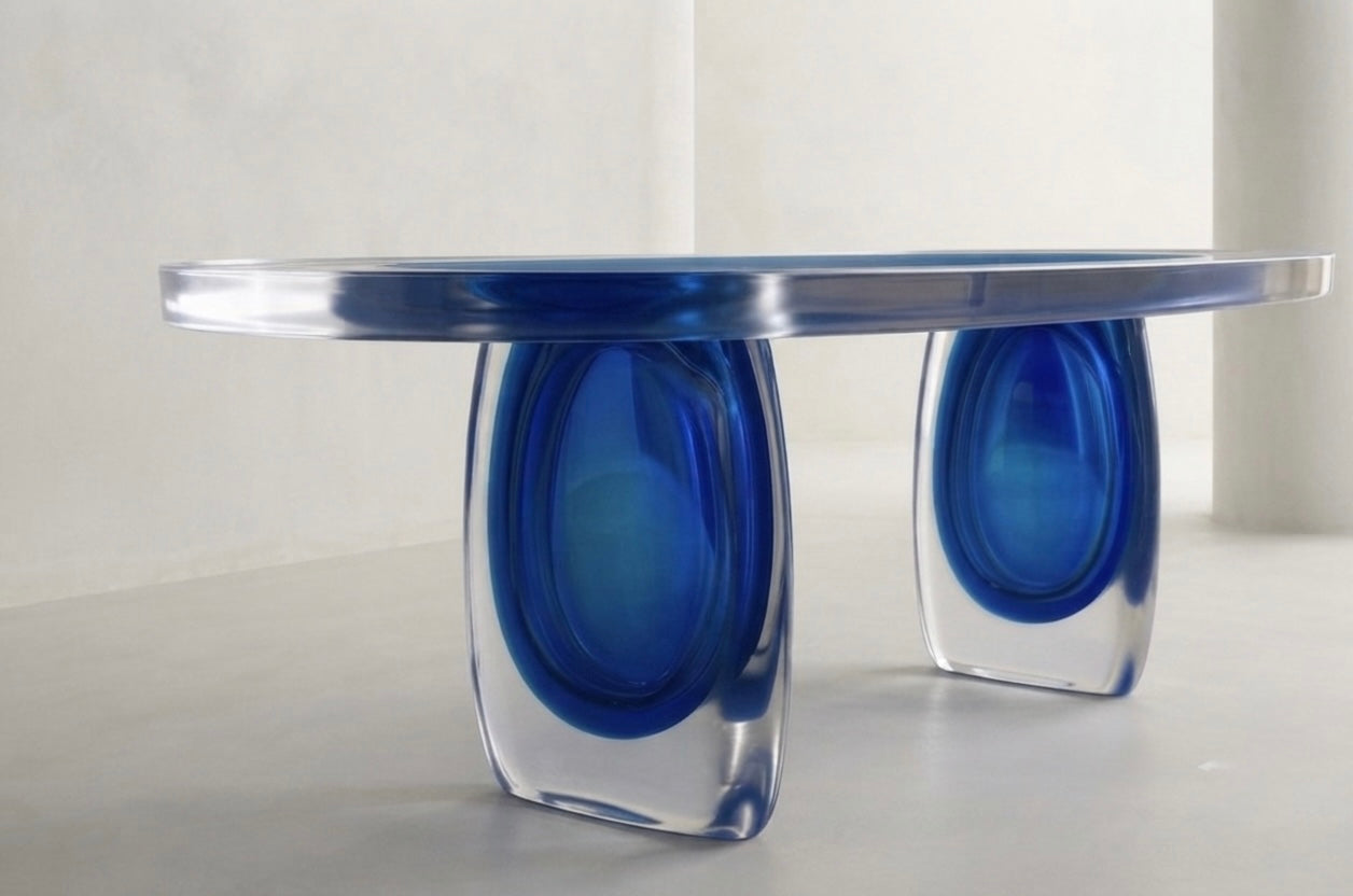 Eclipse Collection — Sculptural Resin Dining Table