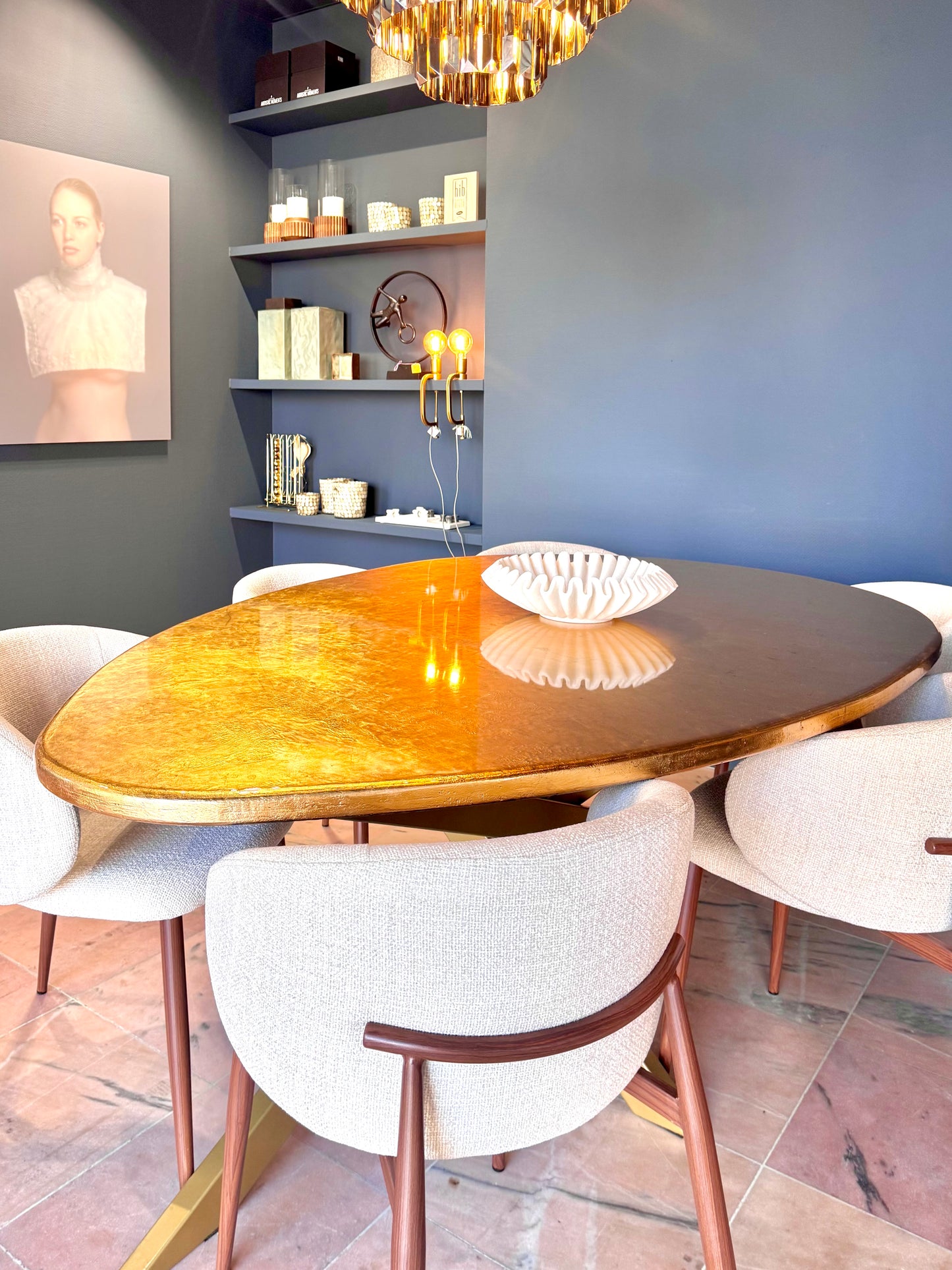 Feuilles d'or 24 carats pour table | Forme organique