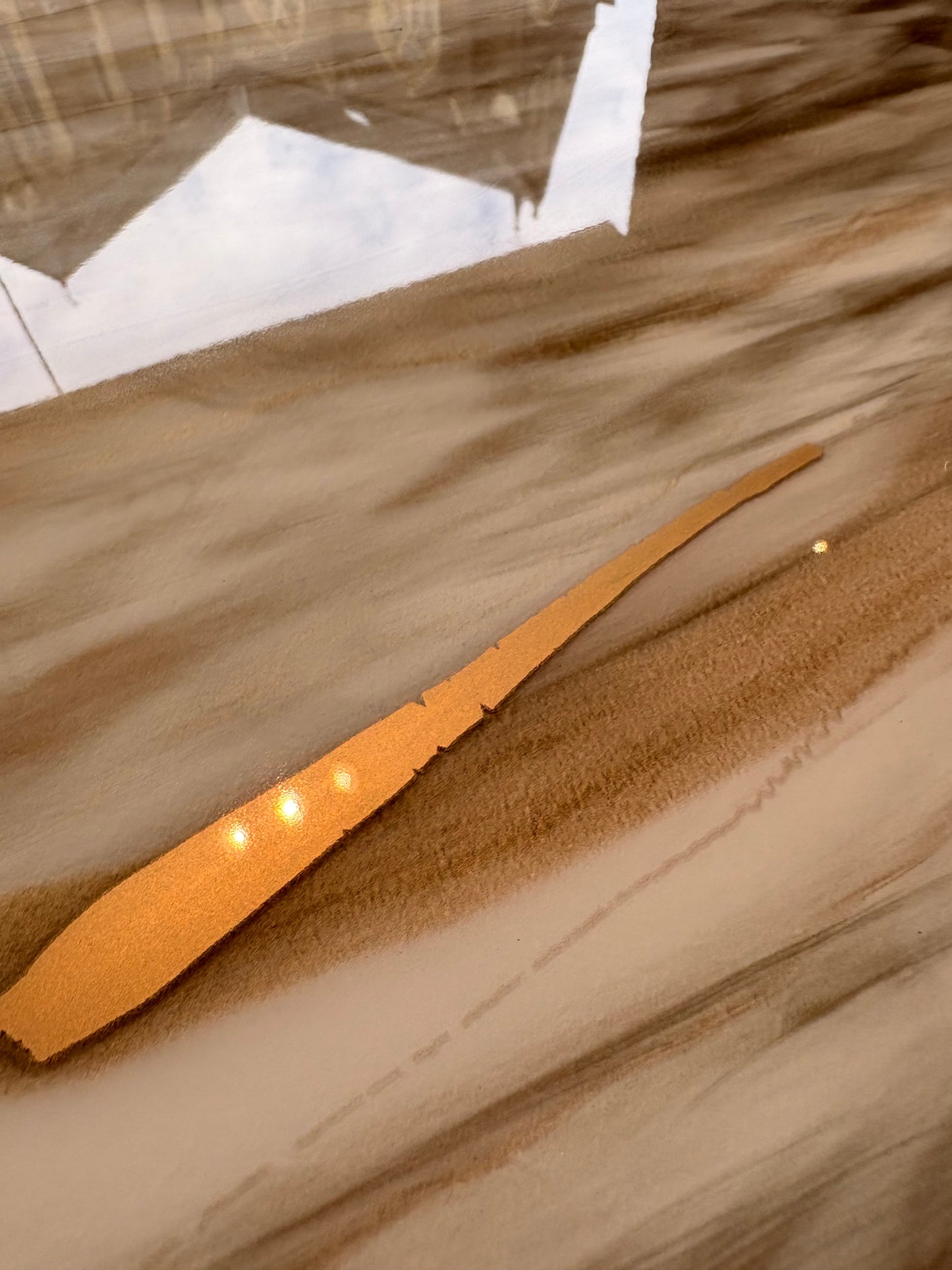 Custom Gold Cloudy Luxury Resin Coffee Table – 140x110xH40cm