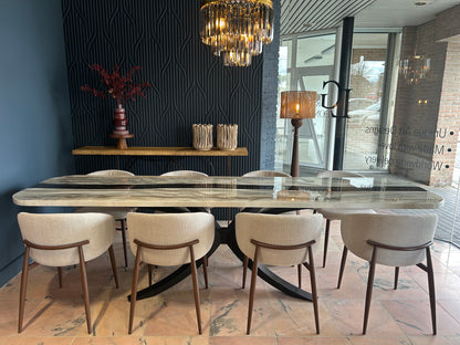 Silver and Gold Pouring Art Table | Black River | Glitter