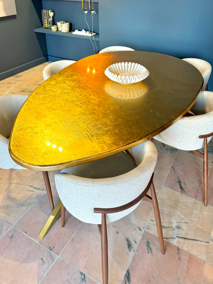 Feuilles d'or 24 carats pour table | Forme organique