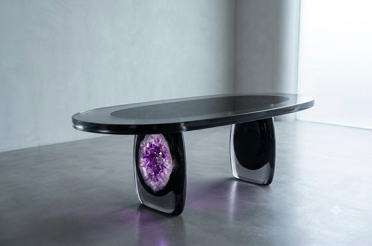 Eclipse Collection — Sculptural Resin Dining Table