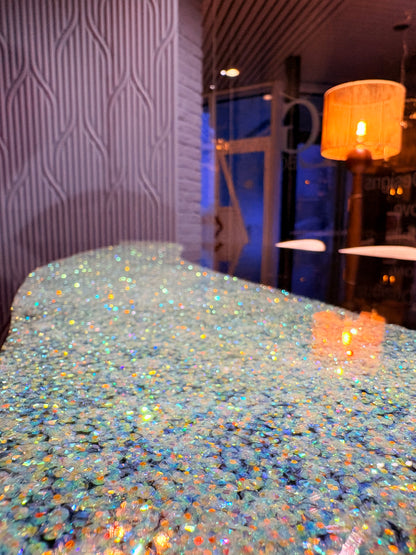 Gemstone Epoxy River Dining Table | Custom Made