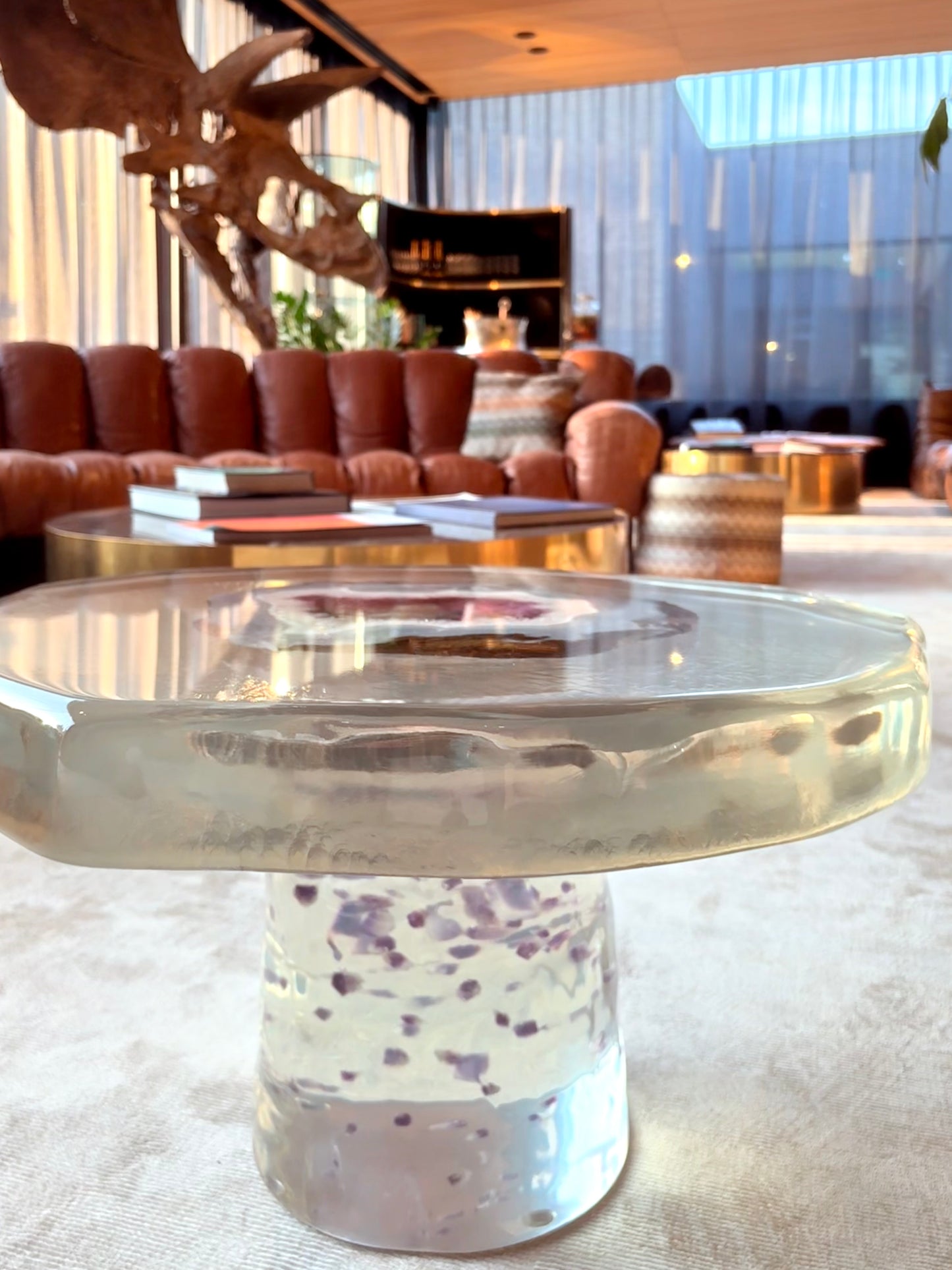 Table en améthyste personnalisée | Sculpture en géode d'agate | Œuvre d'art 3D | Leonardo Gravina