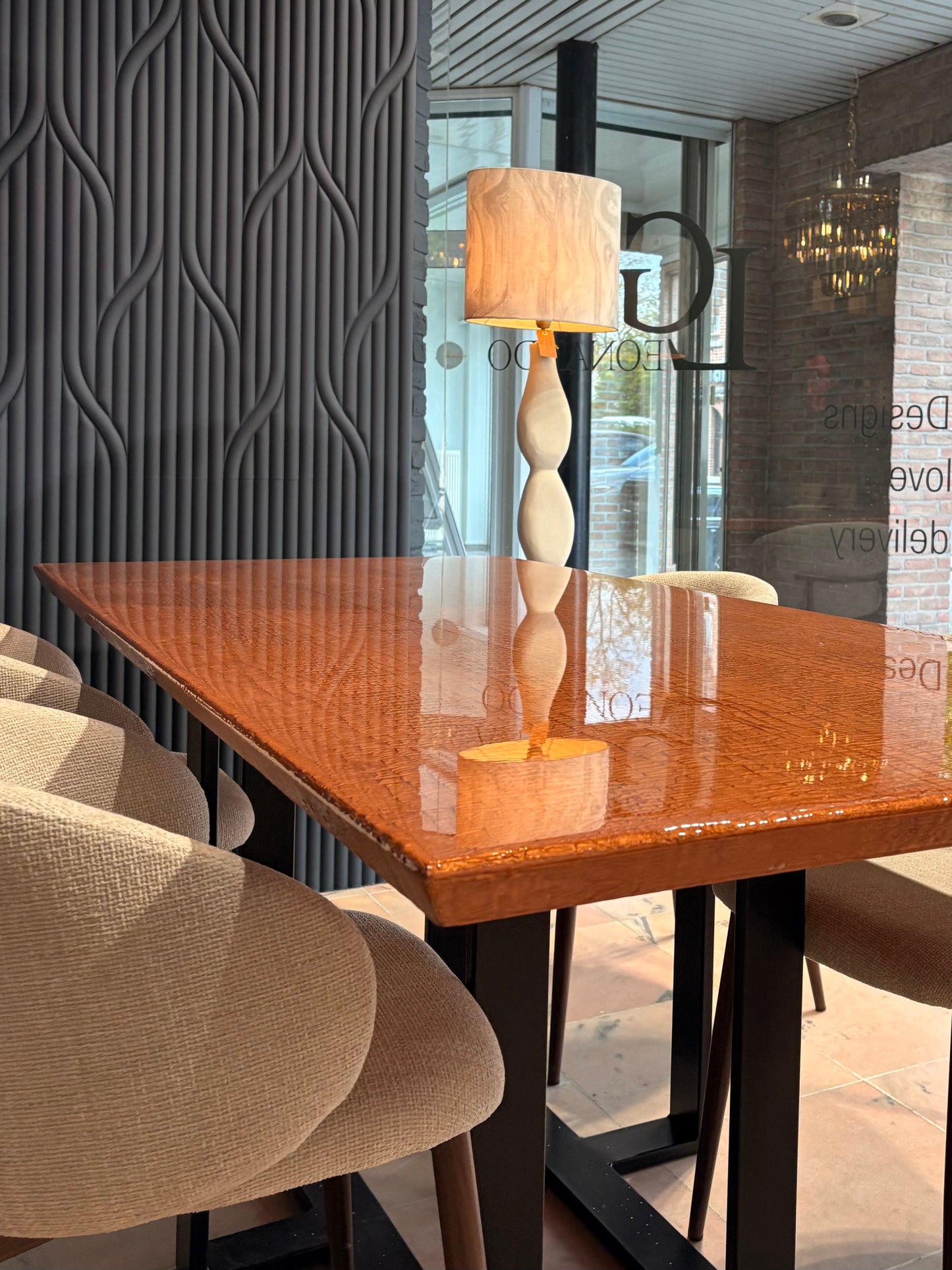 Table à manger Croco | Bords biseautés | Sur mesure