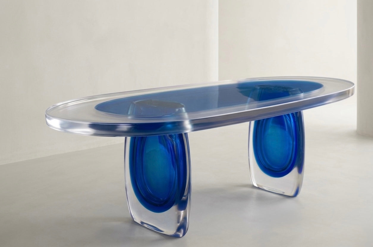 Eclipse Collection — Sculptural Resin Dining Table
