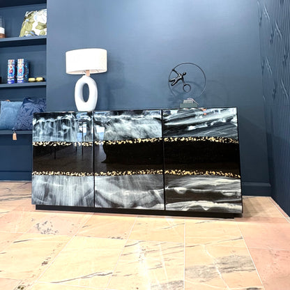 Beach Art Resin Sideboard (Custom Handmade)