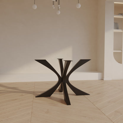 Table de salle à manger ronde | Design en marbre blanc et vert