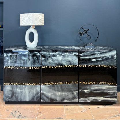 Beach Art Resin Sideboard (Custom Handmade)