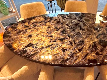 Gold Cloud Resin Table (Luxury Finish)