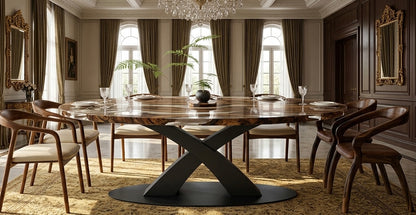 The Ethereal River Bespoke Walnut & Resin Dining Table