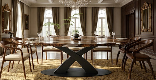 De Ethereal Rivier Op Maat Gemaakte Eiken & Hars Eettafel