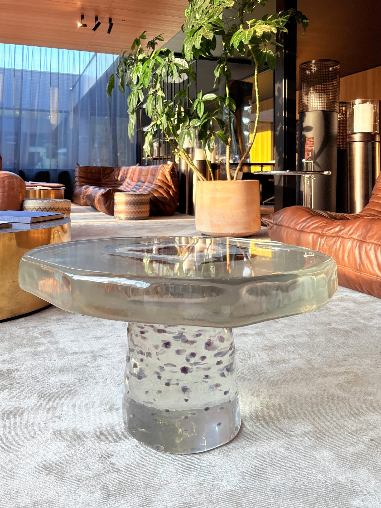 Table en améthyste personnalisée | Sculpture en géode d'agate | Œuvre d'art 3D | Leonardo Gravina