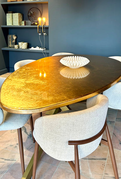 Feuilles d'or 24 carats pour table | Forme organique