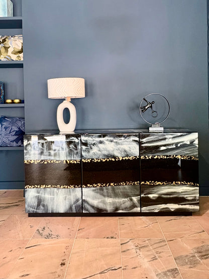 Beach Art Resin Sideboard (Custom Handmade)