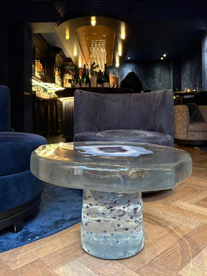 Table en améthyste personnalisée | Sculpture en géode d'agate | Œuvre d'art 3D | Leonardo Gravina
