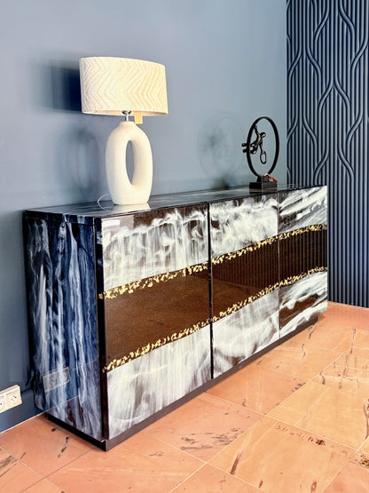 Beach Art Resin Sideboard (Custom Handmade)