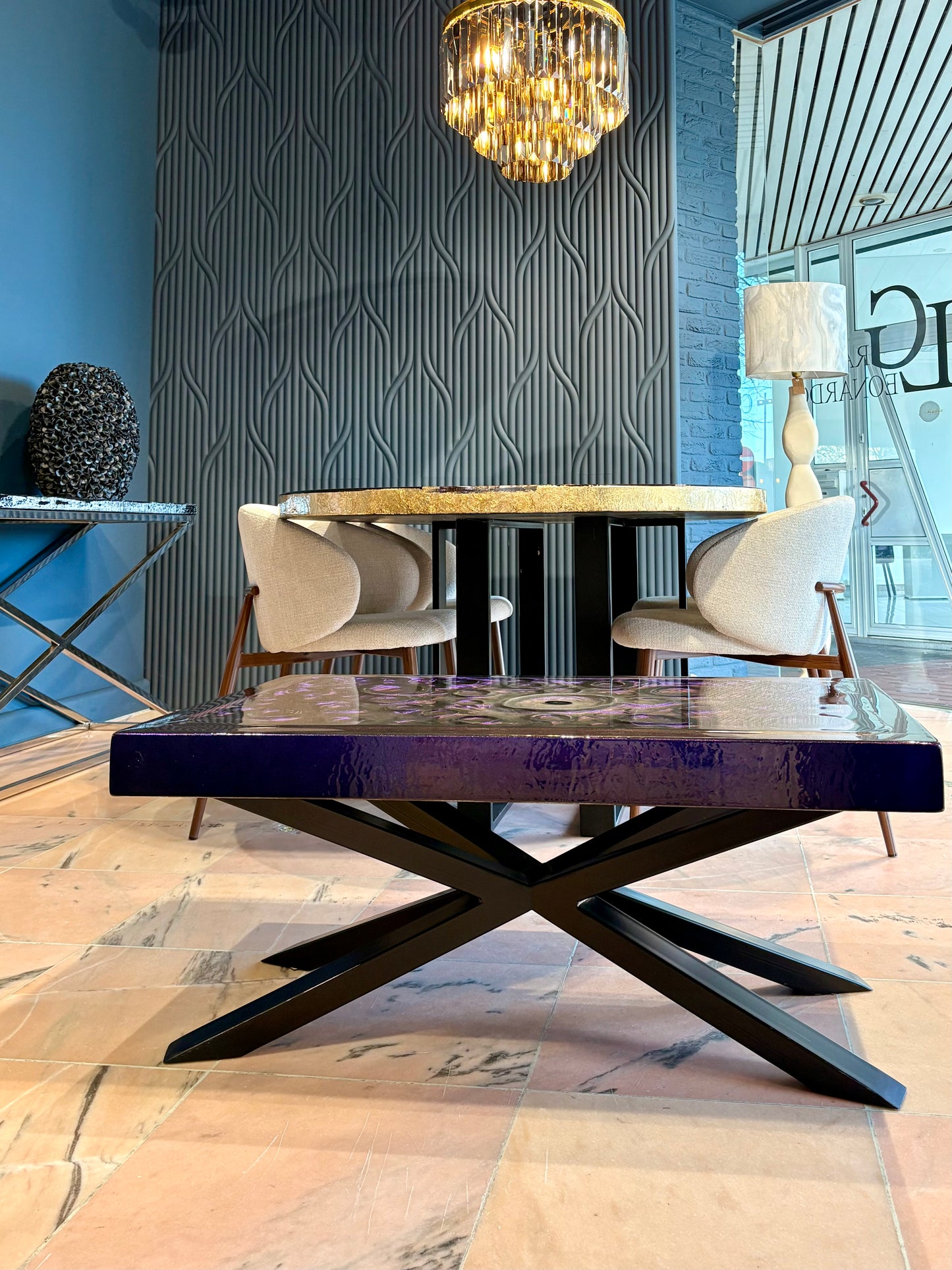 3D Resin Art Coffee Table - Color Shifting - Unique Piece