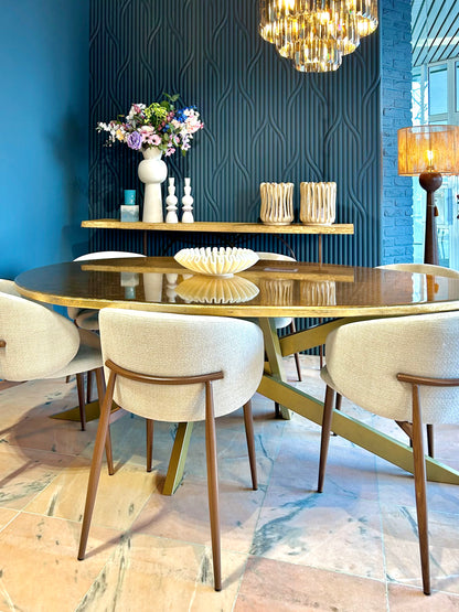 Feuilles d'or 24 carats pour table | Forme organique