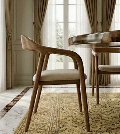Round Epoxy Dining Table | Live Edge Wood