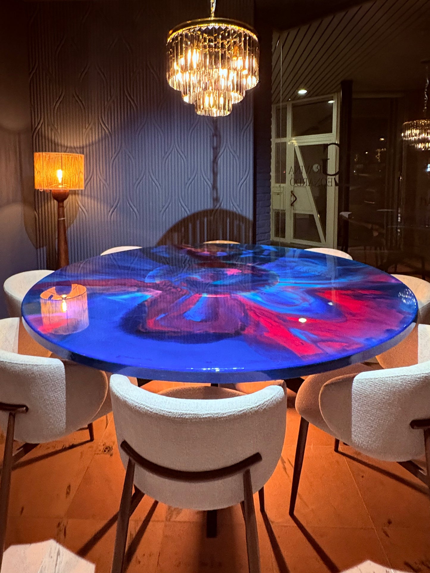 Illuminated Epoxy Resin Art Table