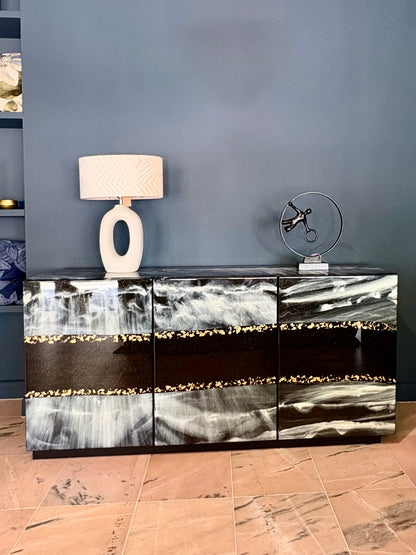 Beach Art Resin Sideboard (Custom Handmade)
