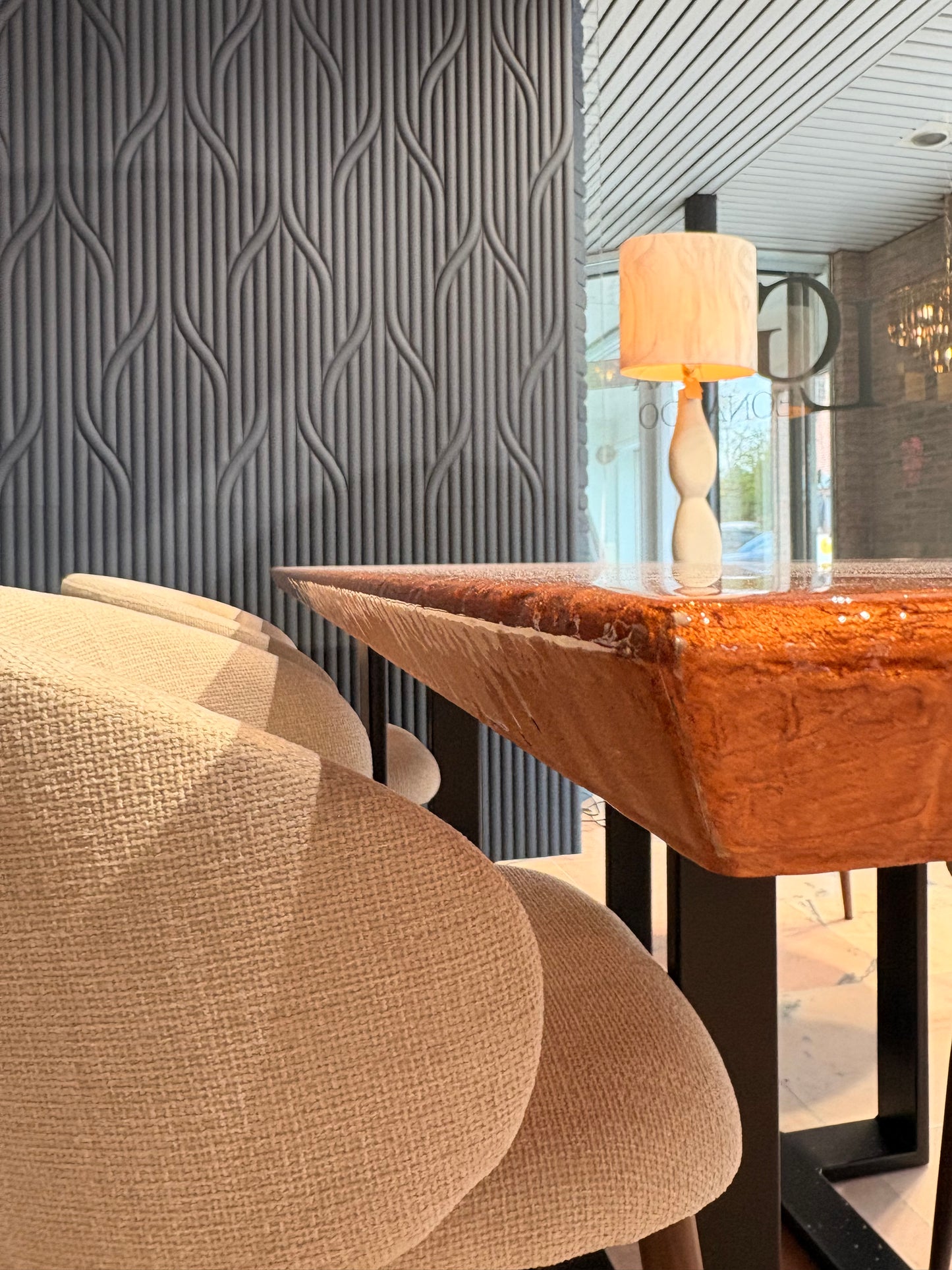 Table à manger Croco | Bords biseautés | Sur mesure