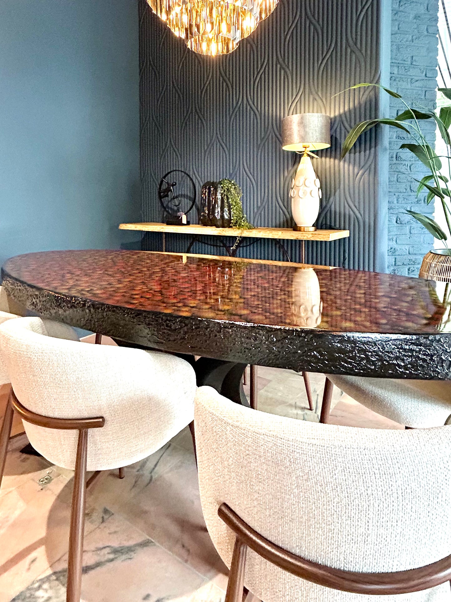 The Magma Flow | Hand-Sculpted 3D Organic Art Table | Bespoke 1-of-1 Edition