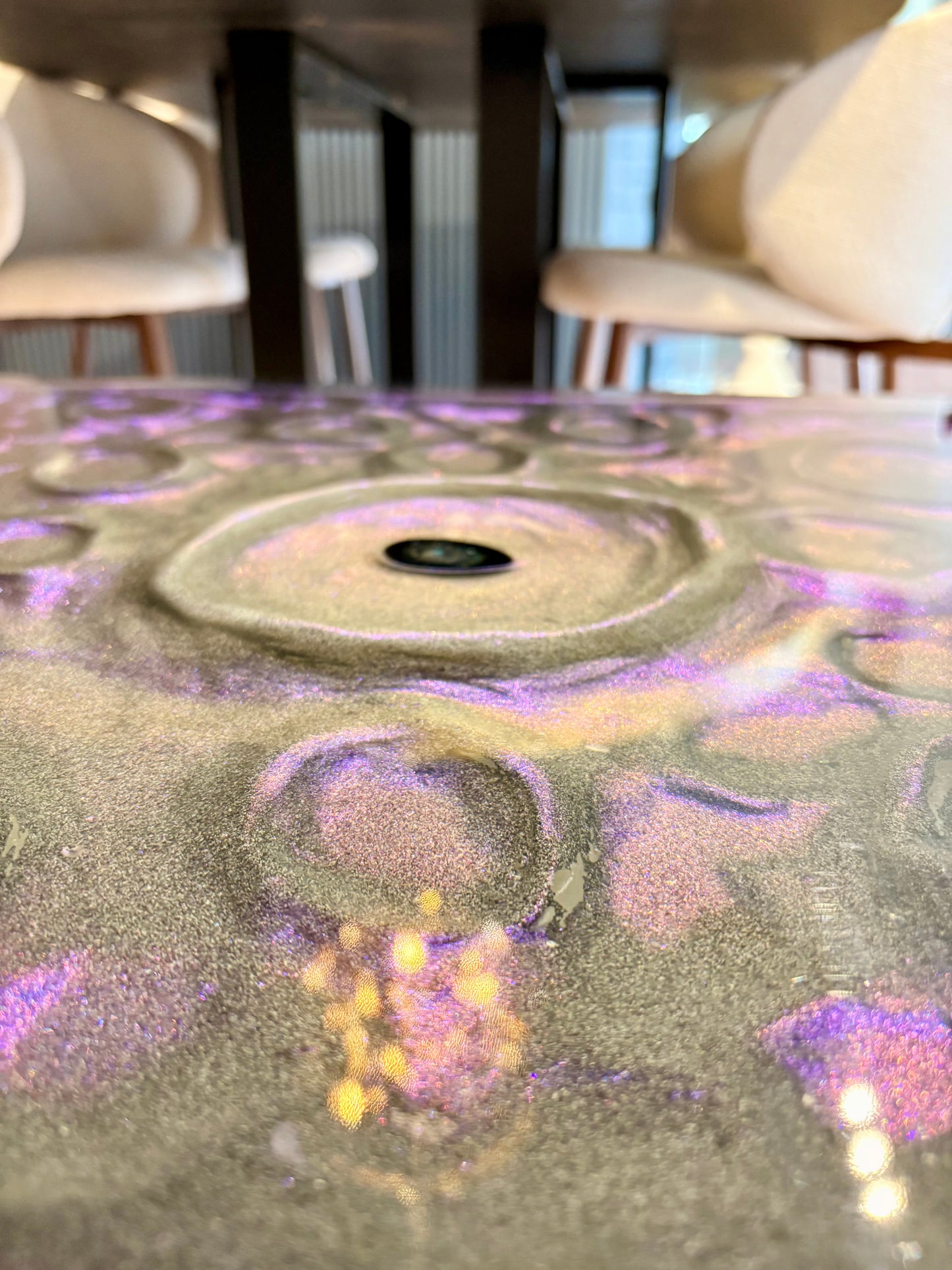 3D Resin Art Coffee Table - Color Shifting - Unique Piece