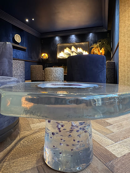 Table en améthyste personnalisée | Sculpture en géode d'agate | Œuvre d'art 3D | Leonardo Gravina