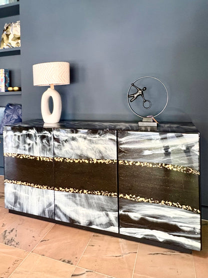 Beach Art Resin Sideboard (Custom Handmade)