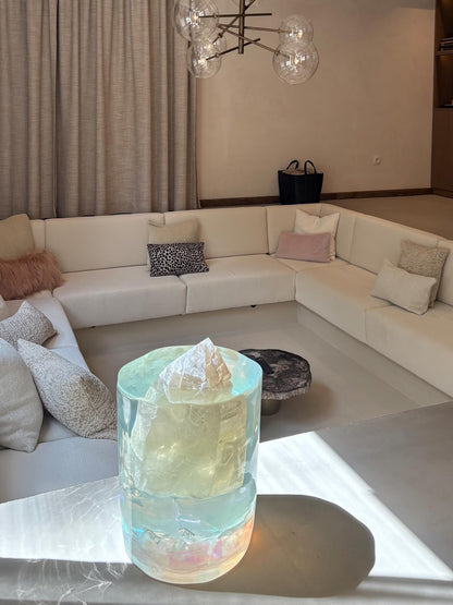 Edelsteinskulptur von Leonardo Gravina | Quarzkristall | Schweben