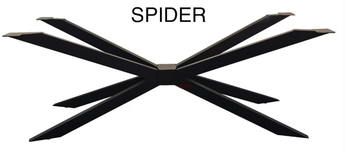 Gold River & Grey Marble Effect Resin Dining Table (Custom)