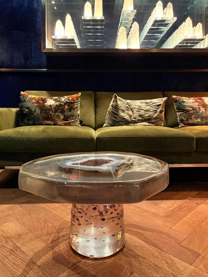 Table en améthyste personnalisée | Sculpture en géode d'agate | Œuvre d'art 3D | Leonardo Gravina